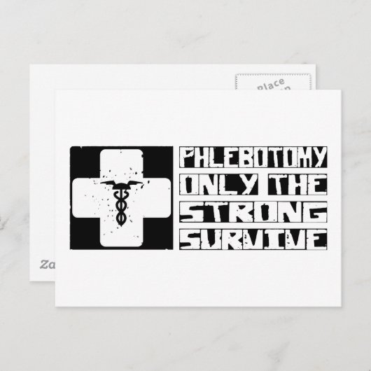 Phlebotomie Survive Briefkaart (Voorkant / Achterkant)