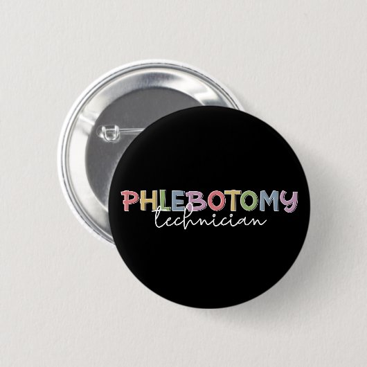 Phlebotomie-technicus PBT Phlebotomie-technologie Ronde Button 5,7 Cm (Voorkant /achterkant)