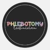 Phlebotomie-technicus PBT Phlebotomie-technologie Ronde Sticker (Voorkant)