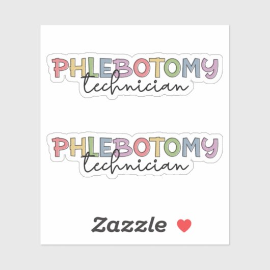Phlebotomie-technicus PBT Phlebotomie-technologie Sticker (Vel)