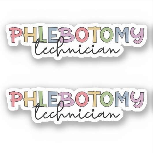 Phlebotomie-technicus PBT Phlebotomie-technologie Sticker (Voorkant)