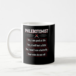 Phlebotomie-technicus Phlebotomist Funny Humor Nur Koffiemok