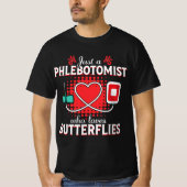 Phlebotomis Butterfly Needle Funny Phlebotomy Gift T-shirt (Voorkant)