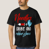 Phlebotomis Funny Needles Gloves Phlebotomy Gift  T-shirt (Voorkant)