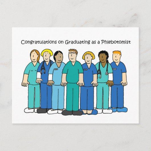 Phlebotomist Afstuderen gefeliciteerd Briefkaart (Voorkant)