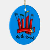 Phlebotomist Artsy-kerstversiering Keramisch Ornament (Rechts)