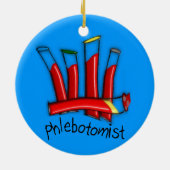 Phlebotomist Artsy-kerstversiering Keramisch Ornament (Achterkant)