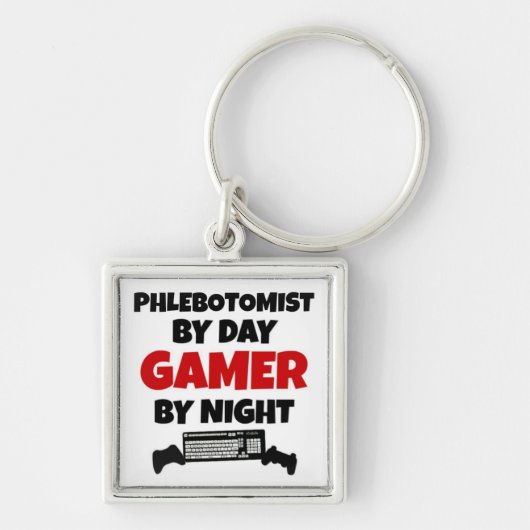 Phlebotomist beroemd gemaakt door Day Gamer By Nig Sleutelhanger (Voorkant)