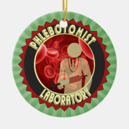 PHLEBOTOMIST BLOED LOGO KERAMISCH ORNAMENT