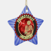 PHLEBOTOMIST BLOED LOGO KERAMISCH ORNAMENT (Rechts)
