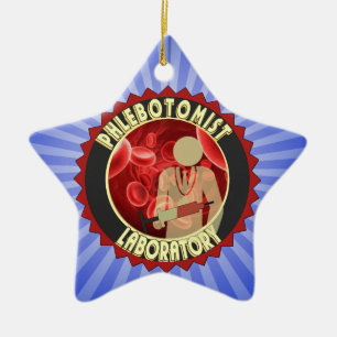 PHLEBOTOMIST BLOED LOGO KERAMISCH ORNAMENT