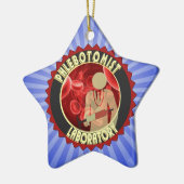 PHLEBOTOMIST BLOED LOGO KERAMISCH ORNAMENT (Links)
