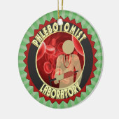 PHLEBOTOMIST BLOED LOGO KERAMISCH ORNAMENT (Links)
