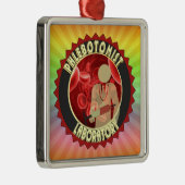 PHLEBOTOMIST BLOED LOGO METALEN ORNAMENT (Rechts)