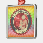 PHLEBOTOMIST BLOED LOGO METALEN ORNAMENT (Links)