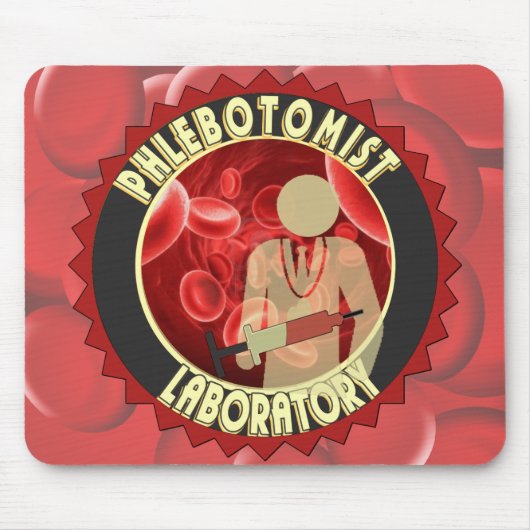 PHLEBOTOMIST BLOED LOGO MUISMAT (Voorkant)
