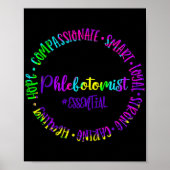 Phlebotomist Caring Sterk Essential Smart Royal Poster (Voorkant)