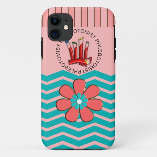 Phlebotomist Chevron Design Case-Mate iPhone Case (Achterkant)
