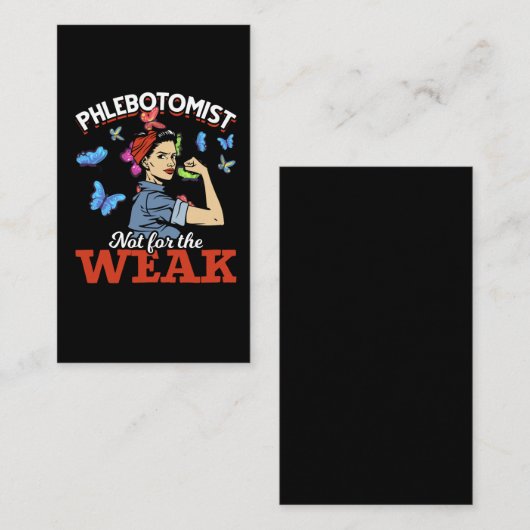 Phlebotomist Cowerker Afstuderen Butterfly Visitekaartje (Voorkant / Achterkant)