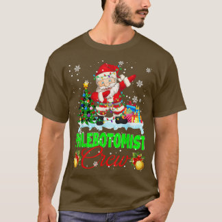 Phlebotomist Crew Xmas lampjes Dabbing Santa Xmas  T-shirt