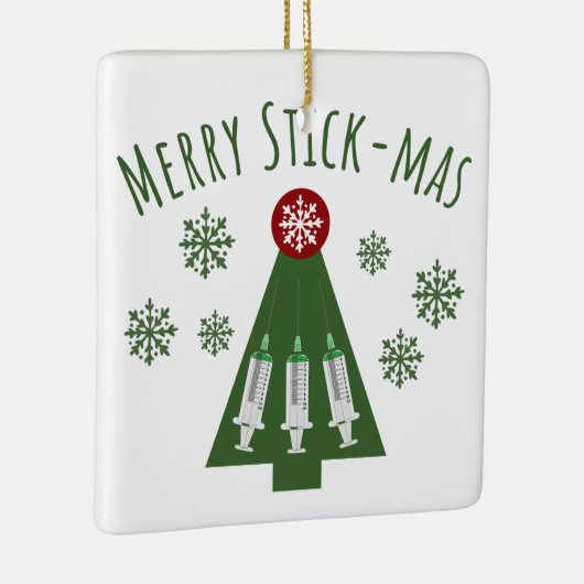 Phlebotomist Cute Green-kerstboom Keramisch Ornament (Rechts)