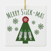 Phlebotomist Cute Green-kerstboom Keramisch Ornament (Achterkant)