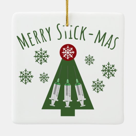 Phlebotomist Cute Green-kerstboom Keramisch Ornament (Achterkant)