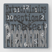 Phlebotomist Extraordinaire Vierkante Klok (Voorkant)