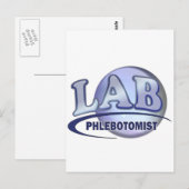 PHLEBOTOMIST Fun Blue LOGO Briefkaart (Voorkant / Achterkant)