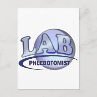 PHLEBOTOMIST Fun Blue LOGO Briefkaart