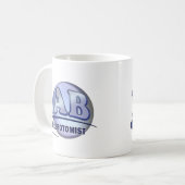 PHLEBOTOMIST Fun Blue LOGO Koffiemok (Voorkant links)