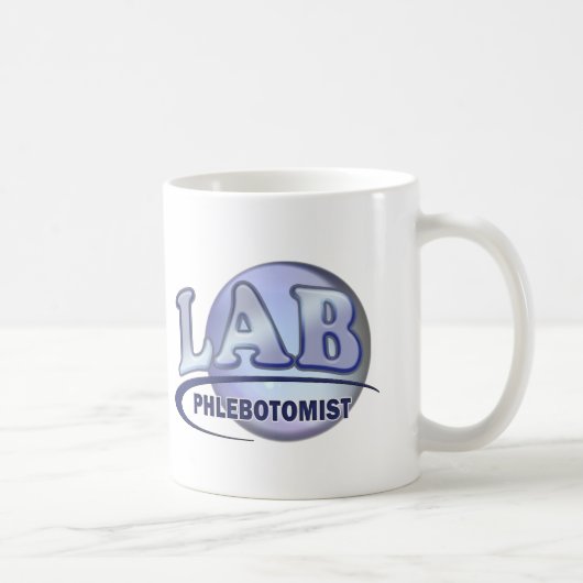 PHLEBOTOMIST Fun Blue LOGO Koffiemok (Rechts)