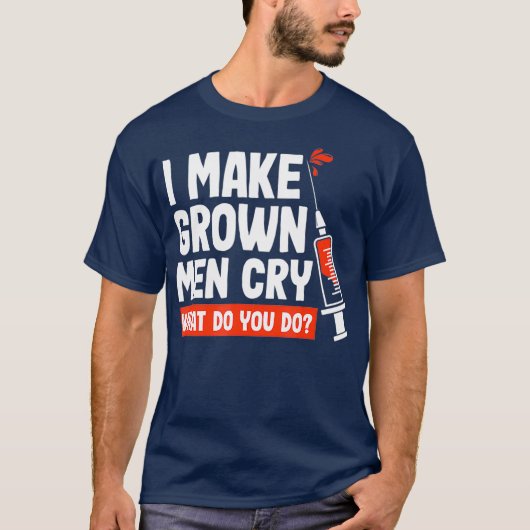 Phlebotomist Funny Mannen Phlebotomie-technicus T-shirt (Voorkant)