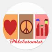 Phlebotomist Gifts Ronde Sticker (Voorkant)