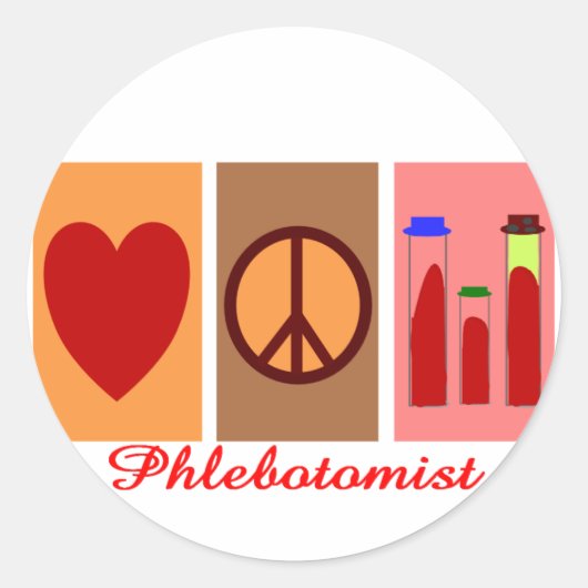 Phlebotomist Gifts Ronde Sticker (Voorkant)