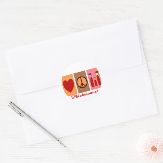 Phlebotomist Gifts Ronde Sticker (Envelop)