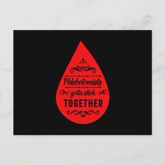 Phlebotomist Gotta Stick Together Blood Flebotomie Briefkaart (Voorkant)