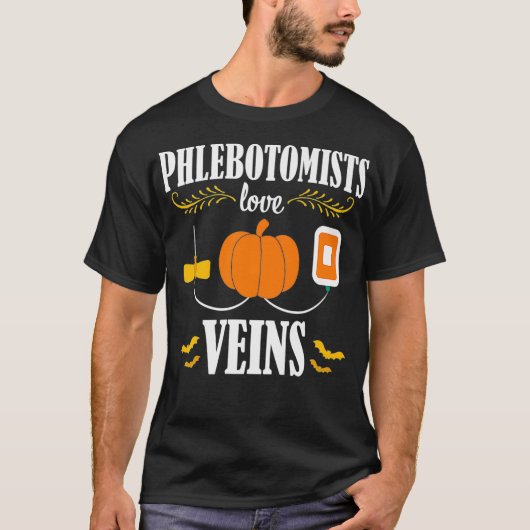 Phlebotomist Halloween Funny Veins Phlebotomie T-shirt (Voorkant)