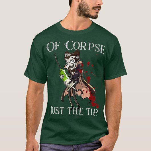 Phlebotomist Halloween Pun Joke Meme Vampire T-shirt (Voorkant)