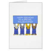 Phlebotomist Happy Birthday Cartoon Katten (Voorkant)