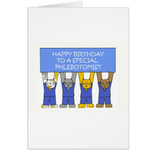 Phlebotomist Happy Birthday Cartoon Katten