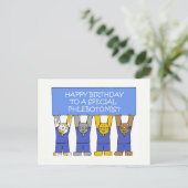 Phlebotomist Happy Birthday Cartoon Katten Briefkaart (Staand voorkant)