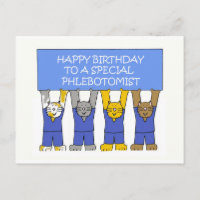 Phlebotomist Happy Birthday Cartoon Katten