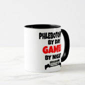 Phlebotomist houdt van videospellen spelen mok (Voorkant rechts)