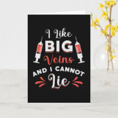 Phlebotomist Ik hou van Big Veins Nurse Phlebotomi Kaart (Gele Bloem)