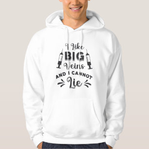 Phlebotomist Ik hou van Big Veins Phlebotomy Gift Hoodie