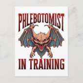 Phlebotomist in Training Funny Student Bat Briefkaart (Voorkant)
