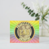 PHLEBOTOMIST LABORATORY BADGE LOGO BRIEFKAART (Staand voorkant)