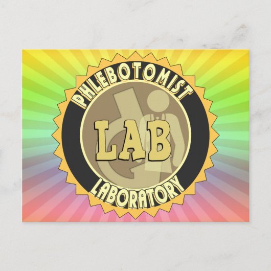 PHLEBOTOMIST LABORATORY BADGE LOGO BRIEFKAART (Voorkant)