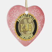 PHLEBOTOMIST LABORATORY BADGE LOGO KERAMISCH ORNAMENT (Rechts)